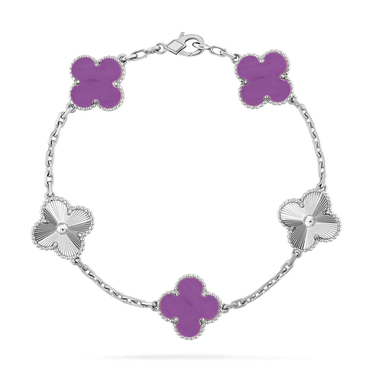 [Love's Uplift] CLOVER 5 MOTIF VIOLET BRACELET COLLECTION