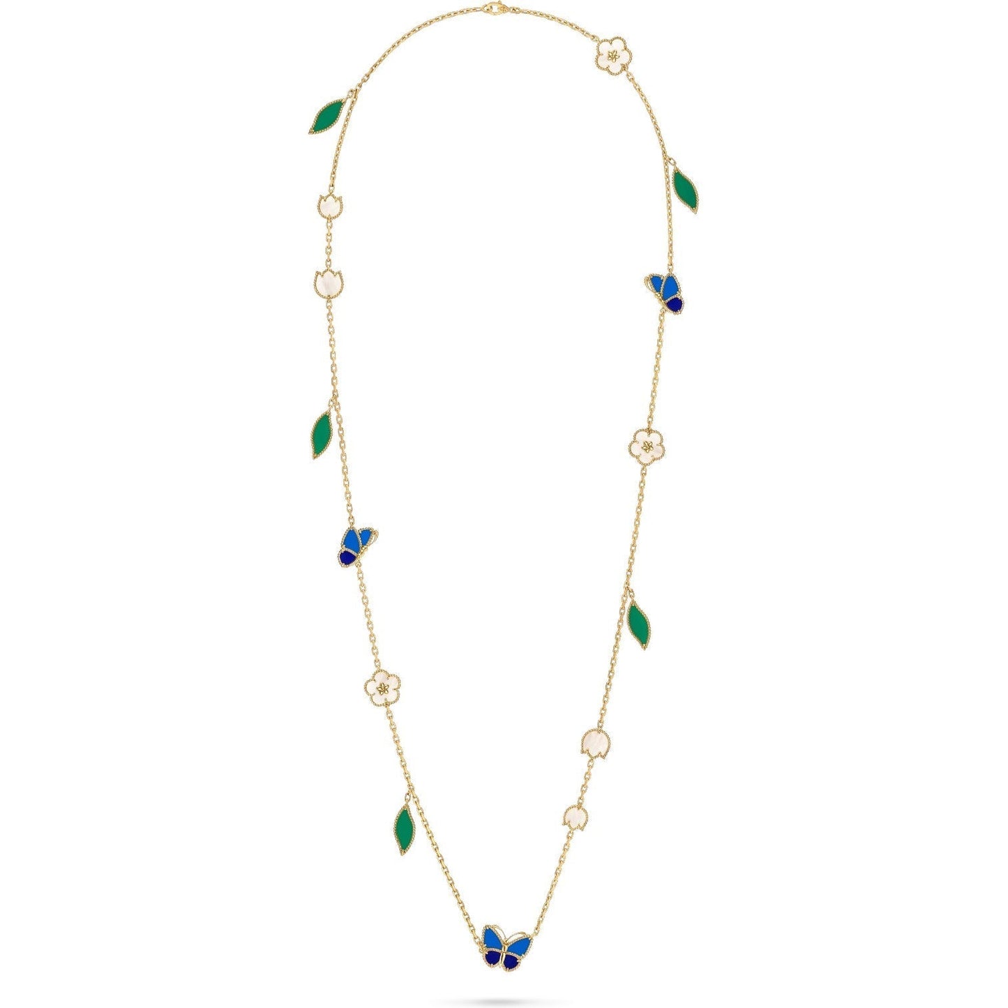 [Love's Uplift]LUCKY SPRING BUTTERFLY 15 FLOWER NECKLACE