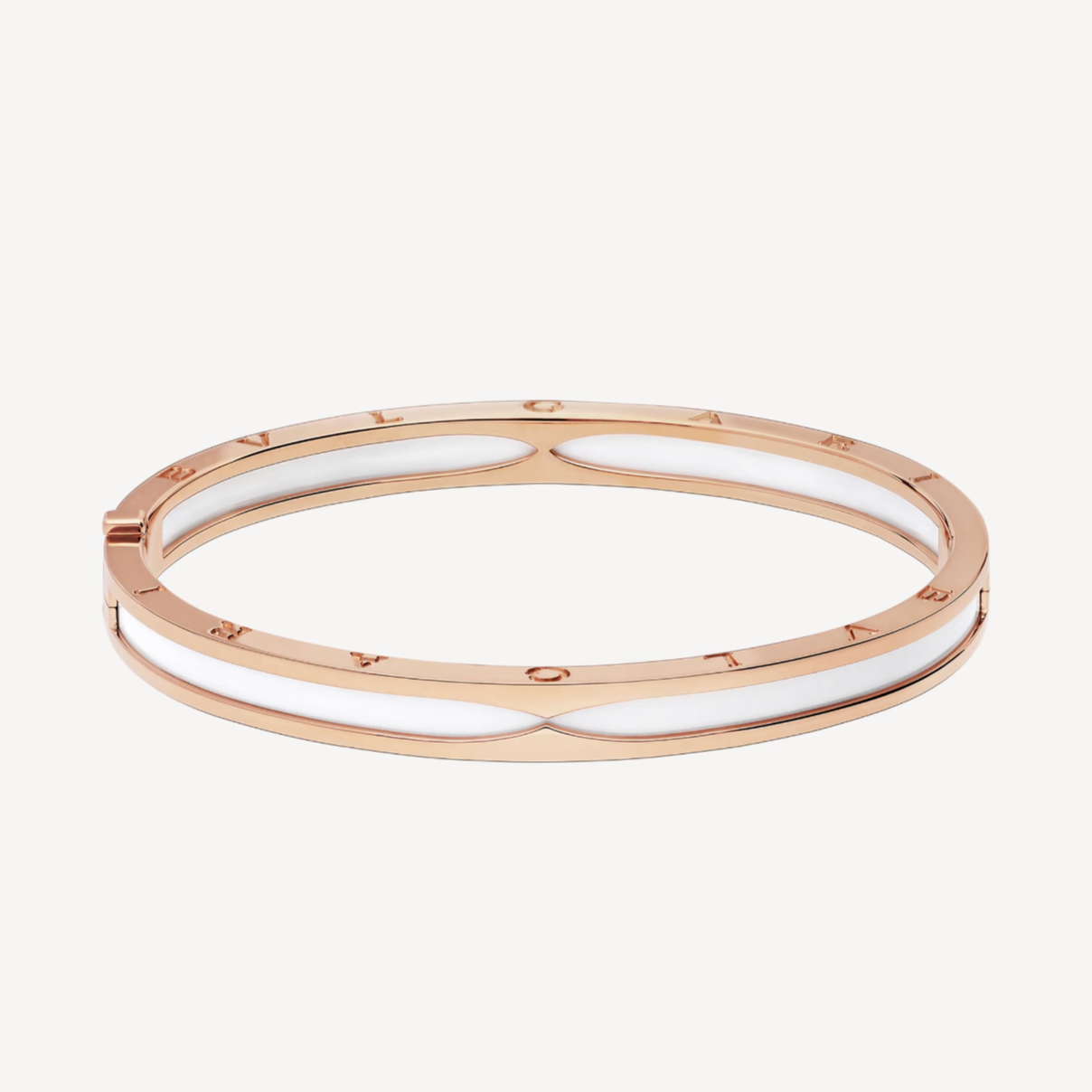 [Love's Uplift]ZERO 1 PINK GOLD WITH WHITE CERAMIC BRACELET