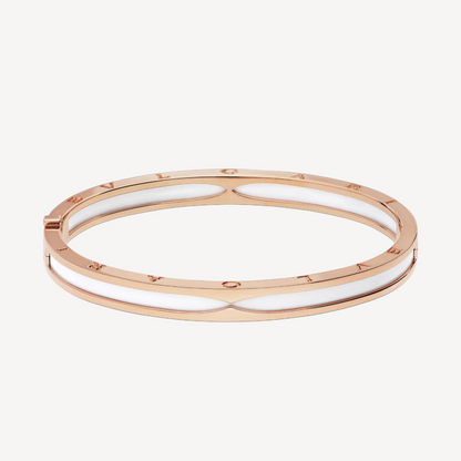 [Love's Uplift]ZERO 1 PINK GOLD WITH WHITE CERAMIC BRACELET