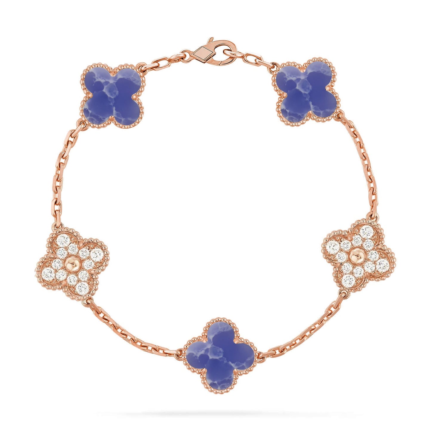 [Love's Uplift]CLOVER 5 MOTIF BLUE VEINS BRACELET COLLECTION