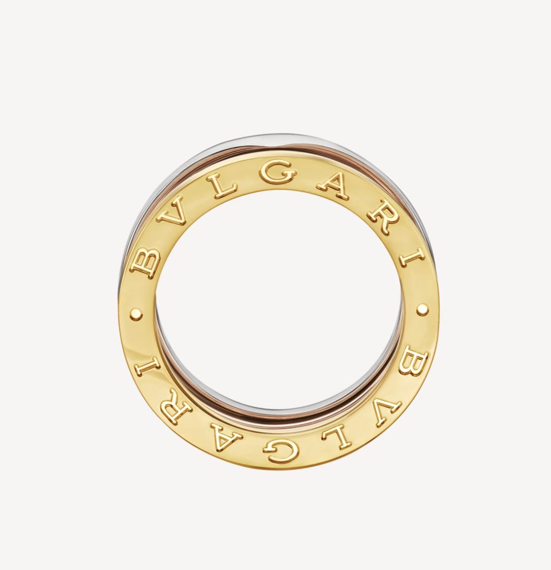 [Love's Uplift]ZERO 1 THREE-BAND ROSE WHITE AND YELLOW RING