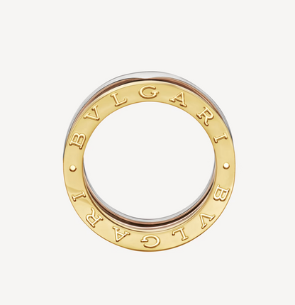 [Love's Uplift]ZERO 1 THREE-BAND ROSE WHITE AND YELLOW RING