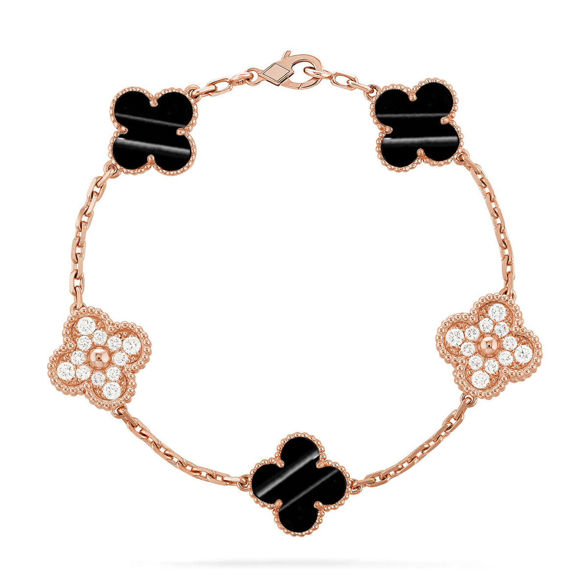 [Love's Uplift] CLOVER 5 MOTIF PULSAR STONE BRACELET COLLECTION