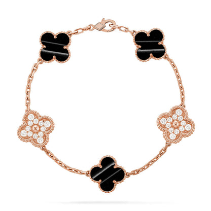 [Love's Uplift] CLOVER 5 MOTIF PULSAR STONE BRACELET COLLECTION