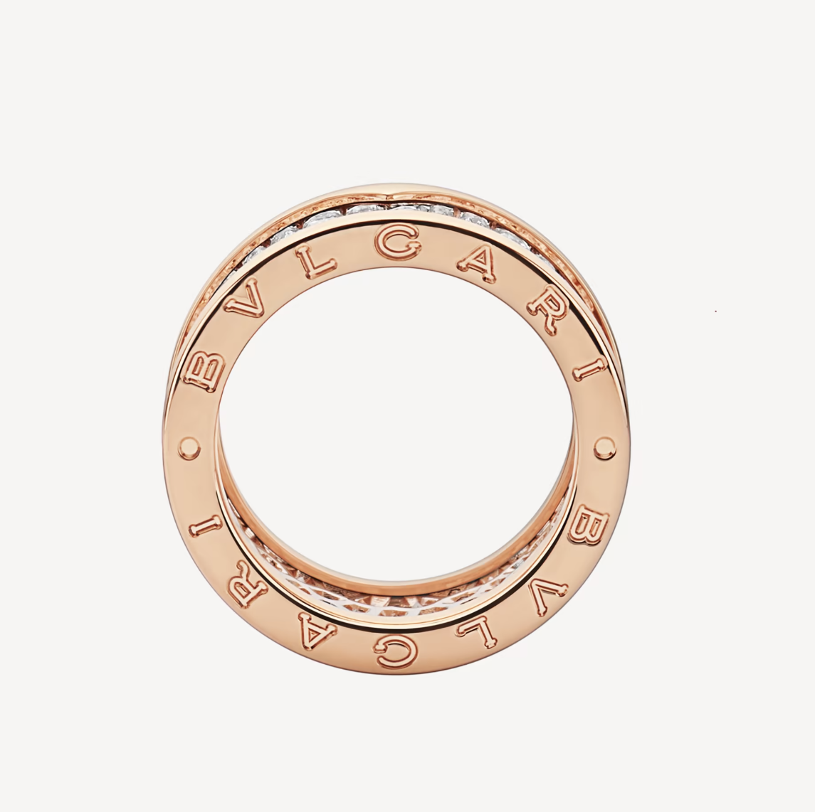 [Love's Uplift]ZERO 1 WITH PAVED DIAMONDS ON THE SPIRAL RING