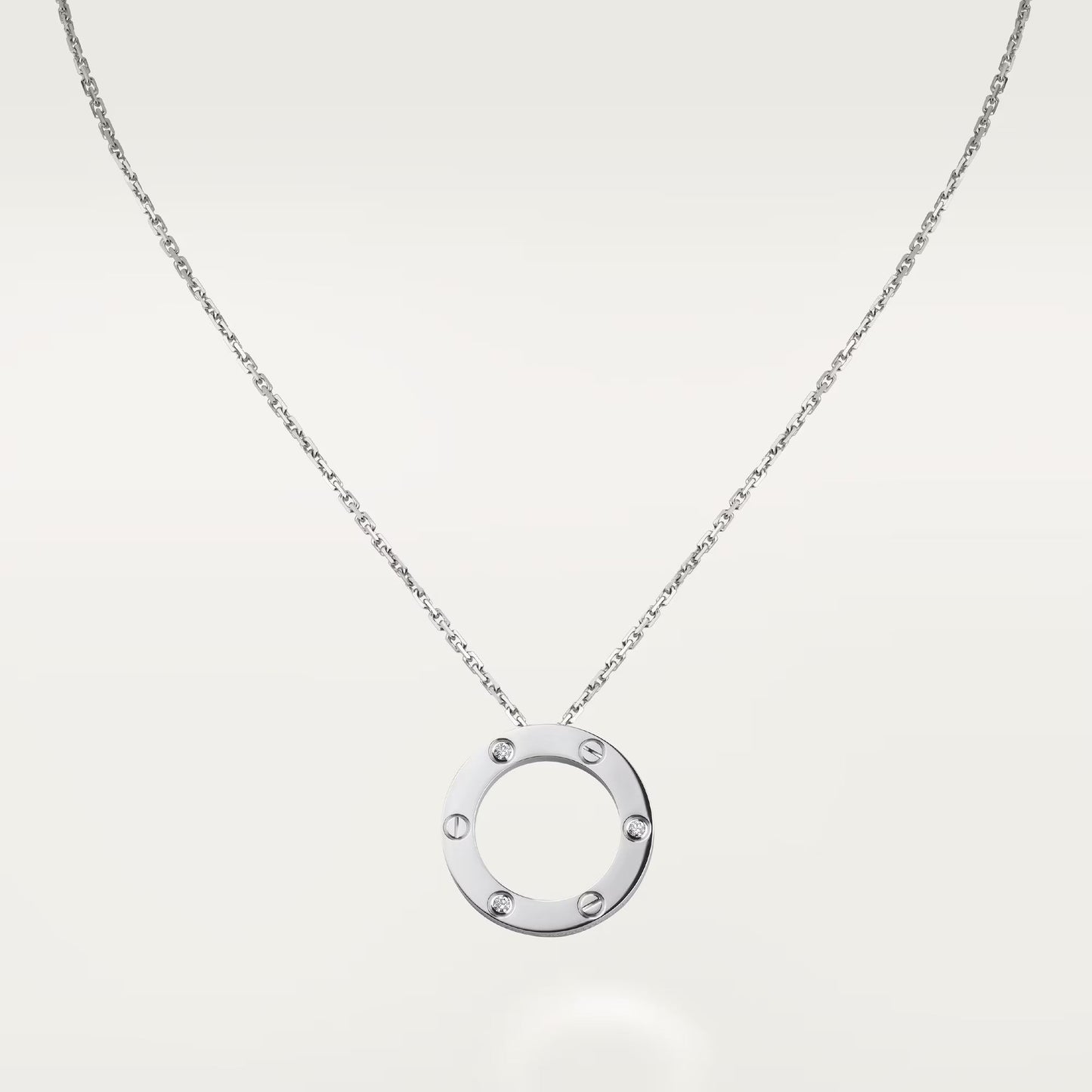 [Love's Uplift]LOVE NECKLACE 16MM 3 DIAMONDS