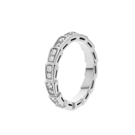 [Love's Uplift]SERPENTI RING SILVER DIAMOND PAVED 3MM