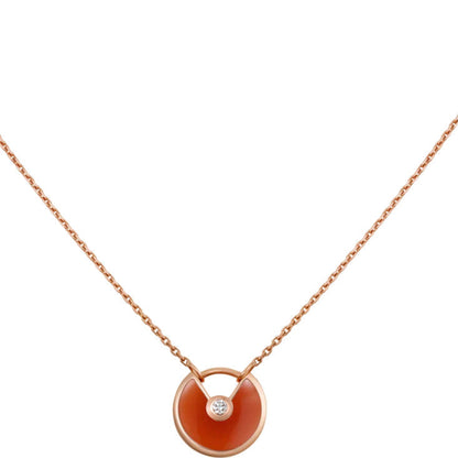 [Love's Uplift]AMULETTE GOLD CARNELIAN ONYX NECKLACE