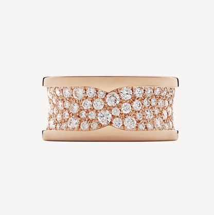 [Love's Uplift]ZERO 1 WITH PAVED DIAMONDS ON THE SPIRAL RING