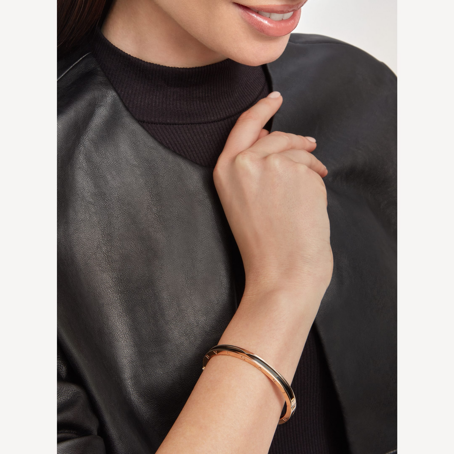 [Love's Uplift]ZERO 1 PINK GOLD WITH BLACK CERAMIC BRACELET