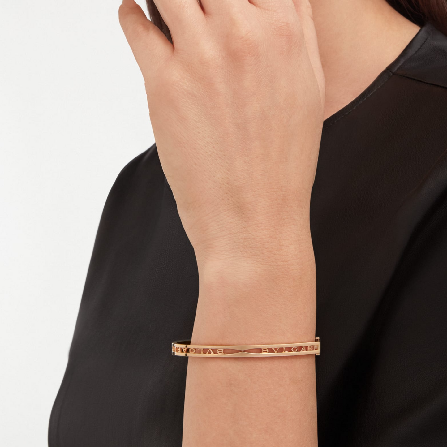 [Love's Uplift]ZERO 1 SPIRAL LOGO PINK GOLD BRACELET