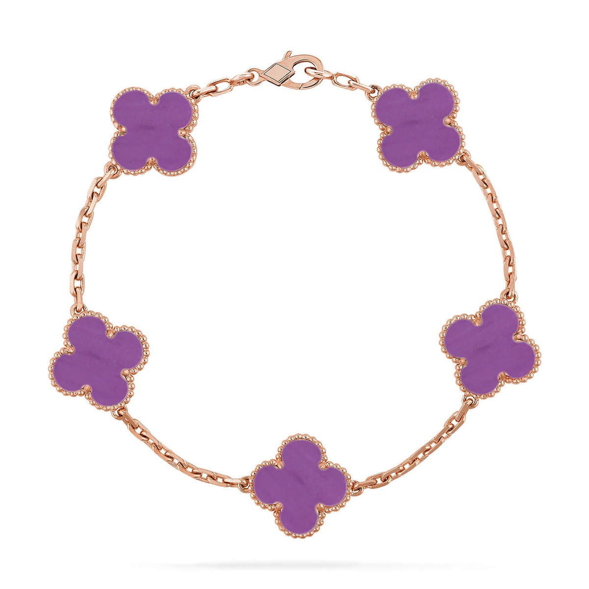 [Love's Uplift] CLOVER 5 MOTIF VIOLET BRACELET COLLECTION