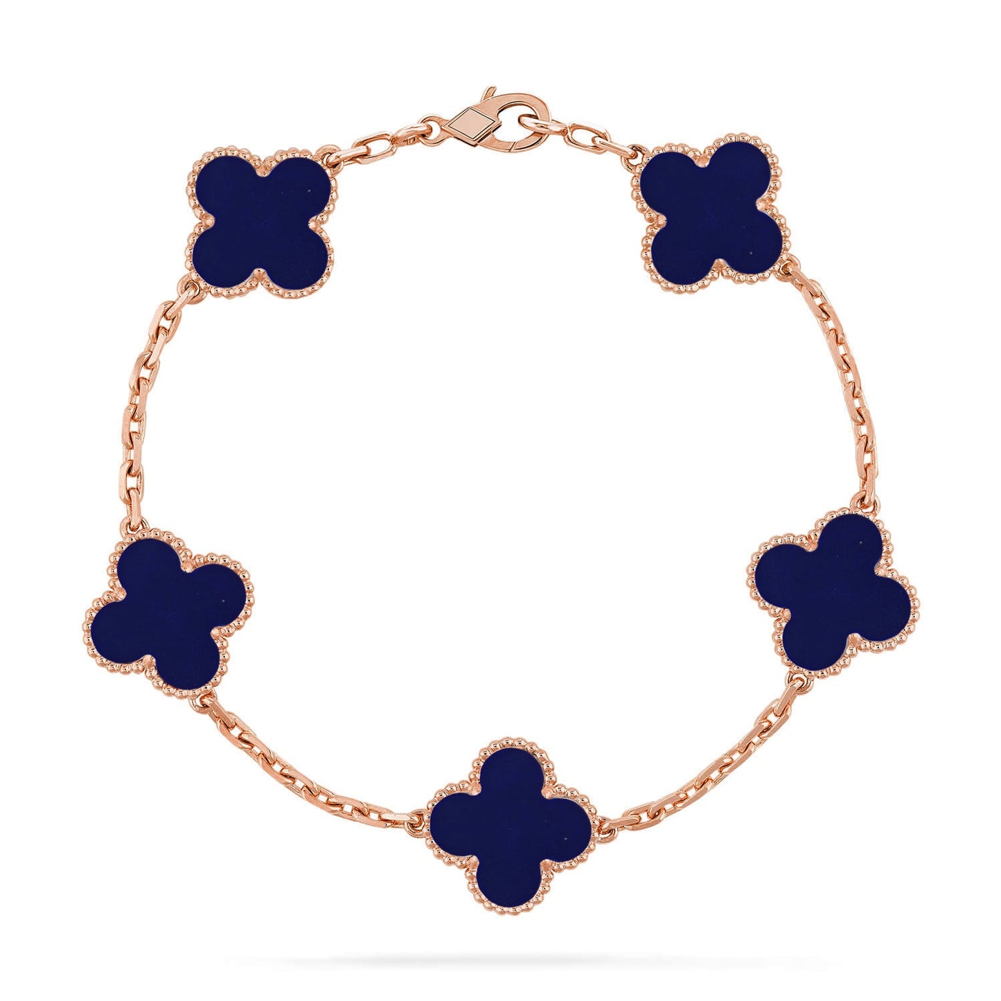[Love's Uplift]CLOVER 5 MOTIF LAPIS LAZULI BRACELET COLLECTION