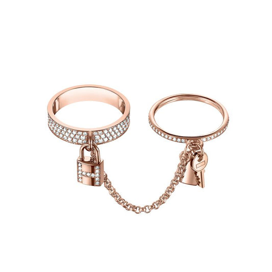 [Love's Uplift]HM KELLY CLOCHETTE DOUBLE RING IN  WITH DIAMONDS