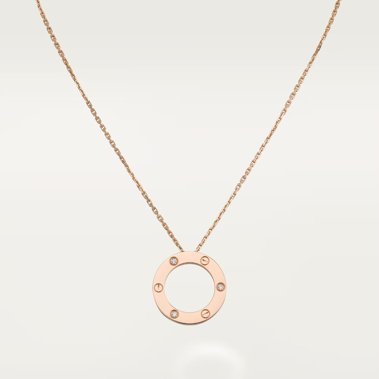 [Love's Uplift]LOVE NECKLACE 16MM 3 DIAMONDS