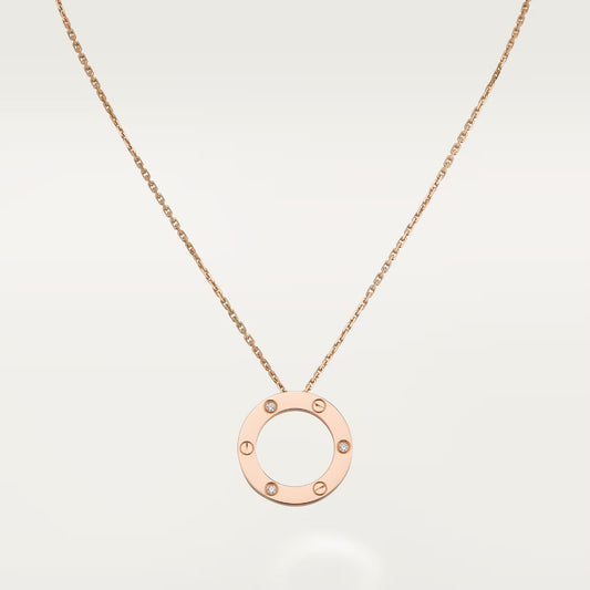 [Love's Uplift]LOVE NECKLACE 16MM 3 DIAMONDS