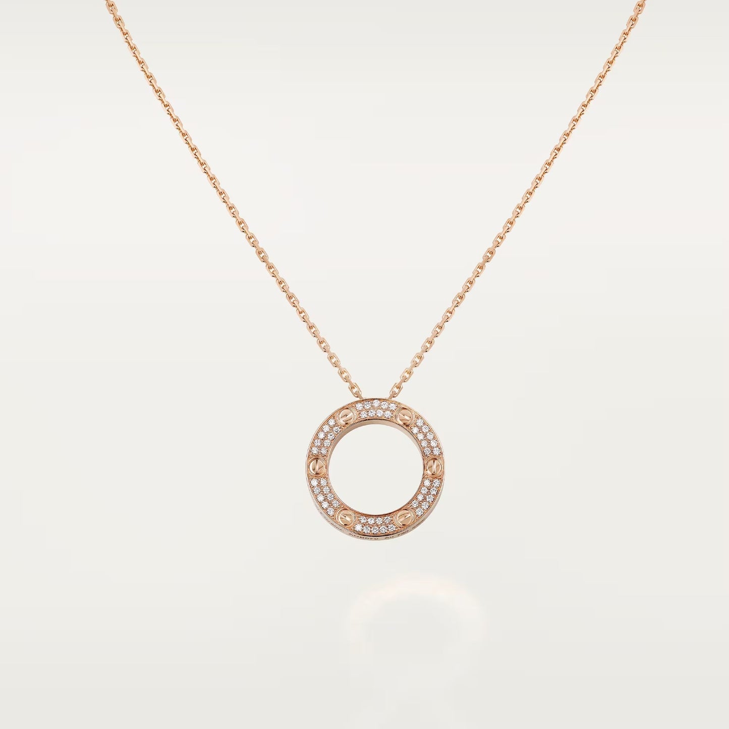 [Love's Uplift]LOVE NECKLACE 16MM  FULL DIAMOND