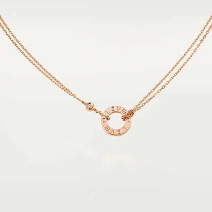 [Love's Uplift]LOVE NECKLACE 16MM 2 DIAMONDS