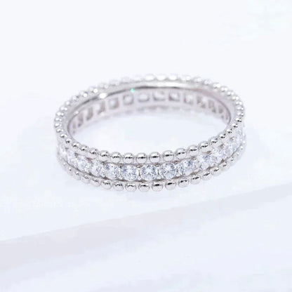[Love's Uplift]PERLEE DIAMOND SILVER RING