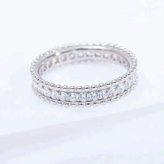 [Love's Uplift]PERLEE DIAMOND SILVER RING