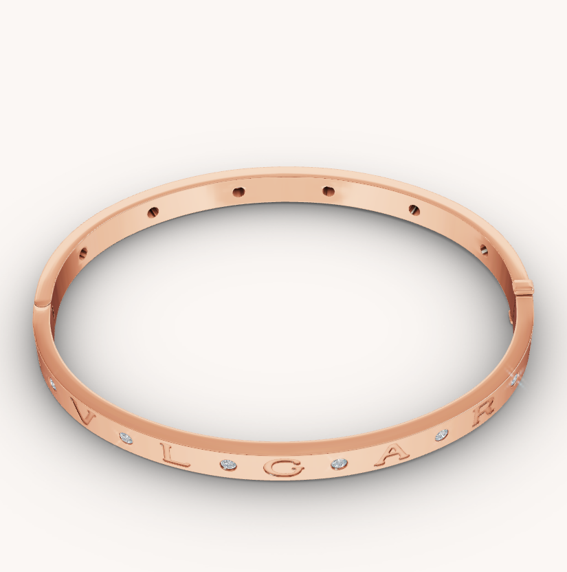 [Love's Uplift]ZERO 1 PINK GOLD 12 DIAMONDS BRACELET