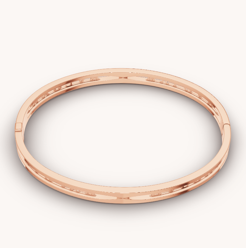 [Love's Uplift]ZERO 1 SPIRAL LOGO PINK GOLD BRACELET