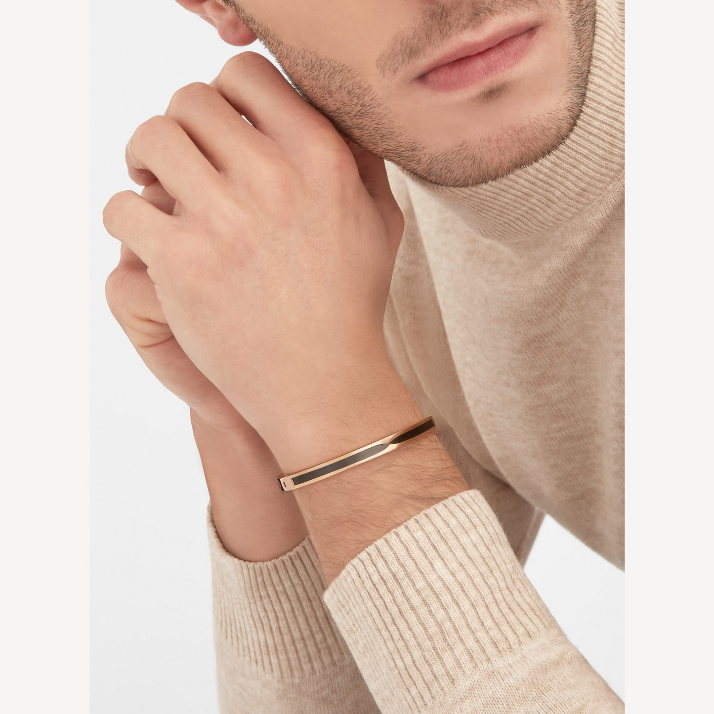 [Love's Uplift]ZERO 1 PINK GOLD WITH BLACK CERAMIC BRACELET