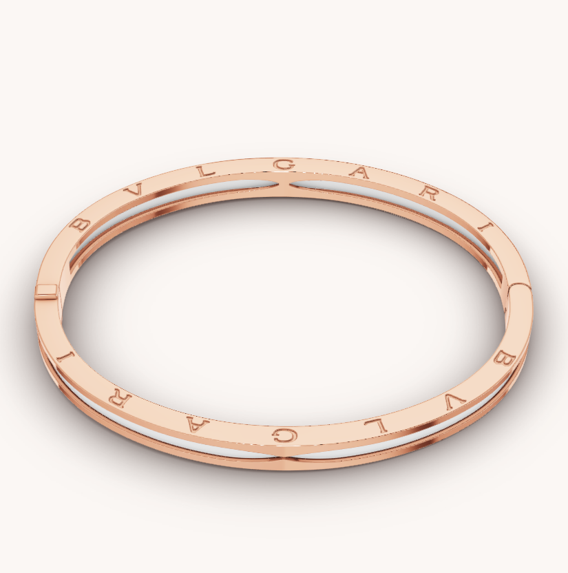 [Love's Uplift]ZERO 1 PINK GOLD WITH WHITE CERAMIC BRACELET