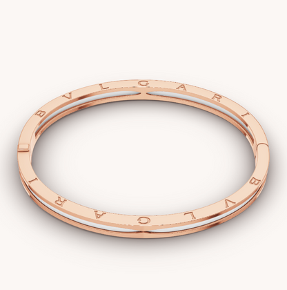 [Love's Uplift]ZERO 1 PINK GOLD WITH WHITE CERAMIC BRACELET