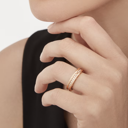 [Love's Uplift]ZERO 1 ONE-BAND PAVED DIAMONDS ON THE SPIRAL RING