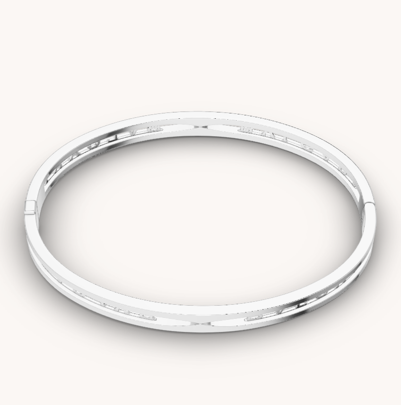 [Love's Uplift]ZERO 1 SPIRAL LOGO SILVER BRACELET