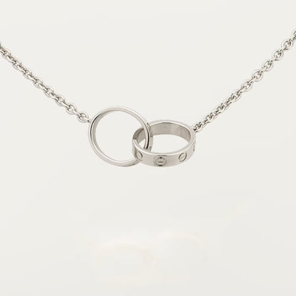 [Love's Uplift]LOVE DOUBLE RING NECKLACE