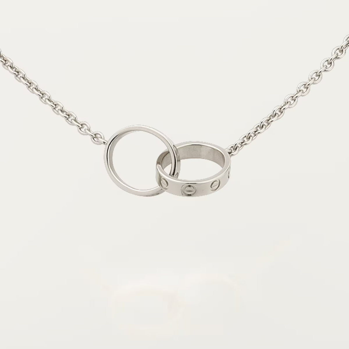 [Love's Uplift]LOVE DOUBLE RING NECKLACE