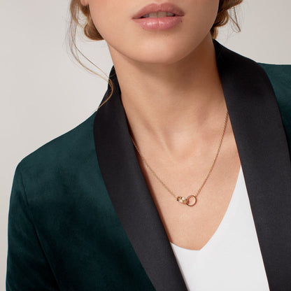 [Love's Uplift]LOVE DOUBLE RING NECKLACE
