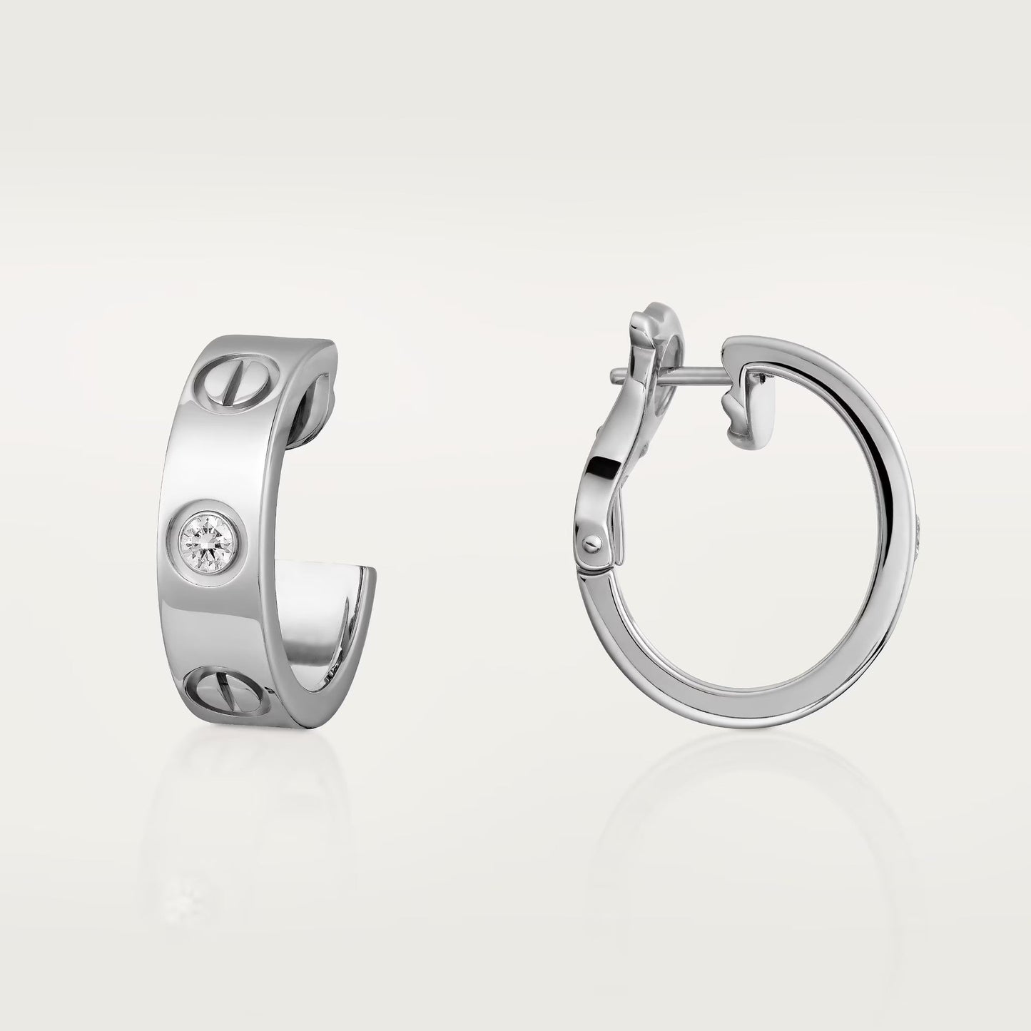 [Love's Uplift]LOVE EARRINGS 5.7MM 2 DIAMONDS