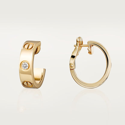 [Love's Uplift]LOVE EARRINGS 5.7MM 2 DIAMONDS