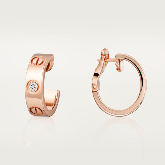 [Love's Uplift]LOVE EARRINGS 5.7MM 2 DIAMONDS