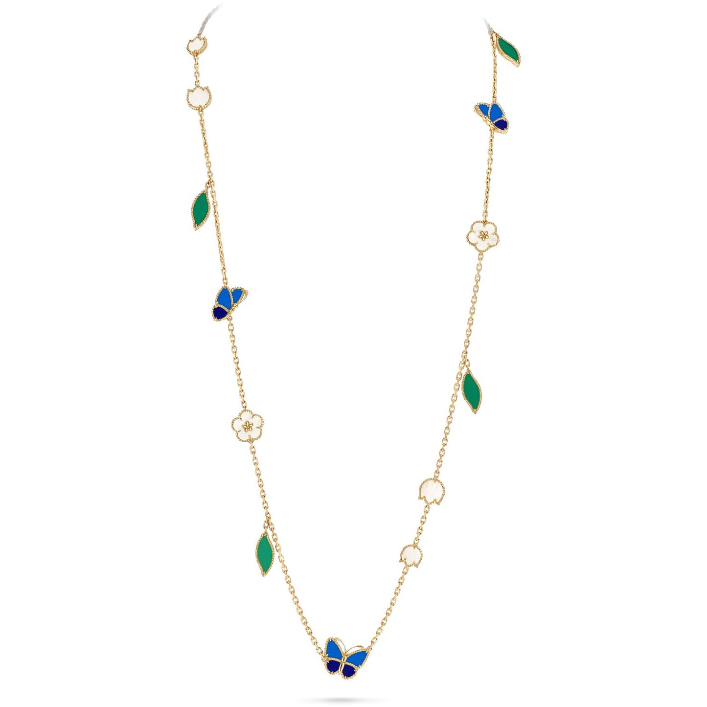 [Love's Uplift]LUCKY SPRING BUTTERFLY 15 FLOWER NECKLACE