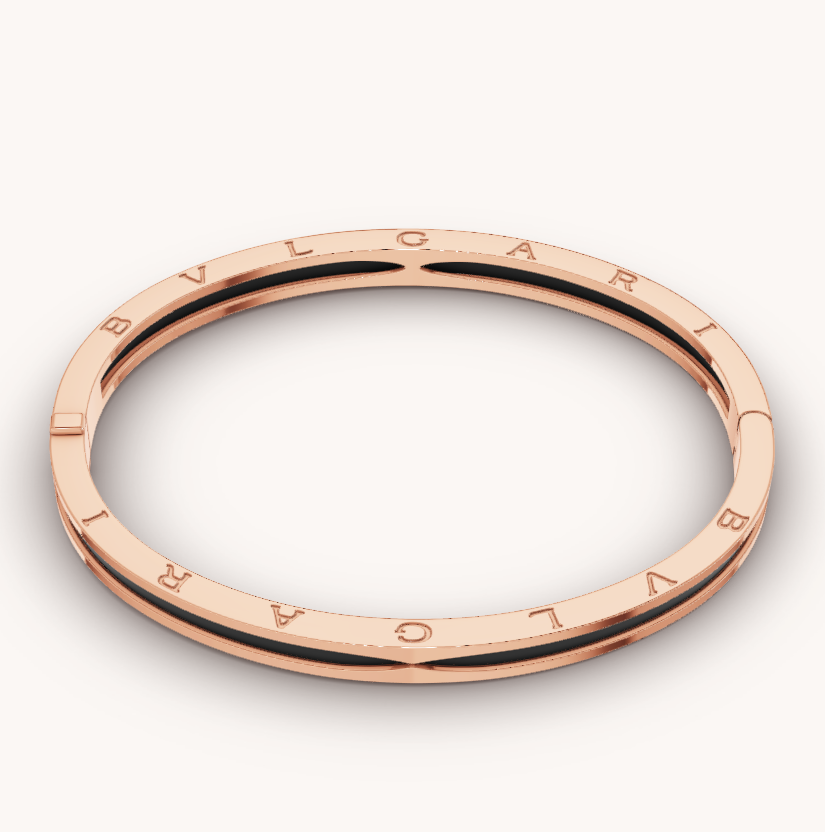 [Love's Uplift]ZERO 1 PINK GOLD WITH BLACK CERAMIC BRACELET