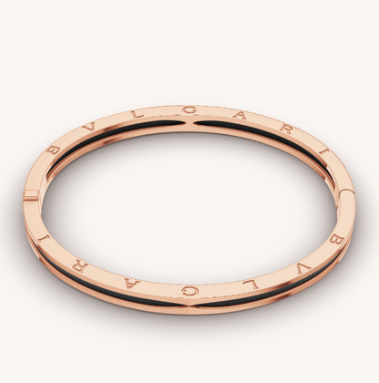 [Love's Uplift]ZERO 1 PINK GOLD WITH BLACK CERAMIC BRACELET