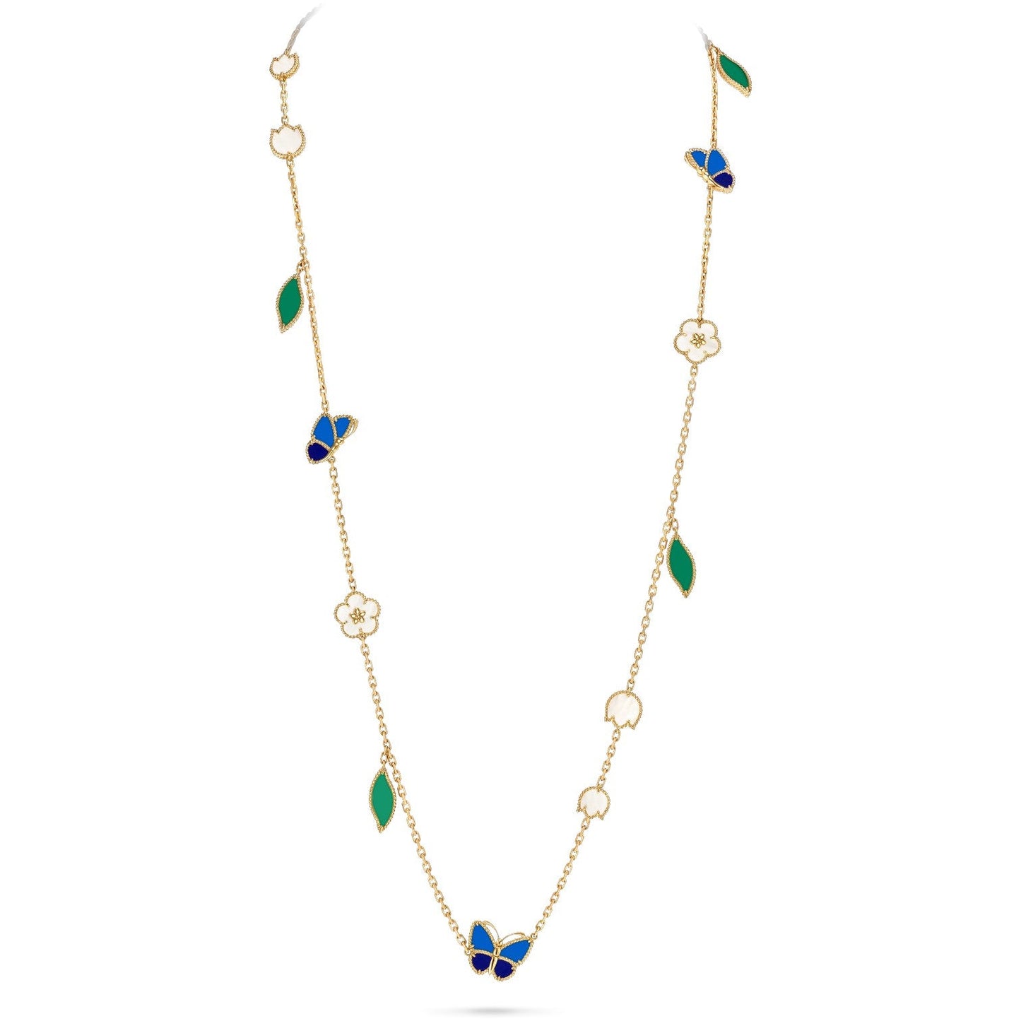[Love's Uplift]LUCKY SPRING BUTTERFLY 15 FLOWER NECKLACE