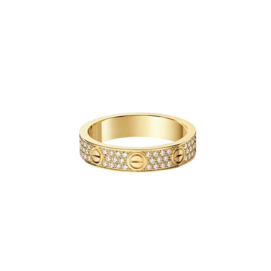 [Love's Uplift]LOVE RING 4.0MM DIAMOND PAVED