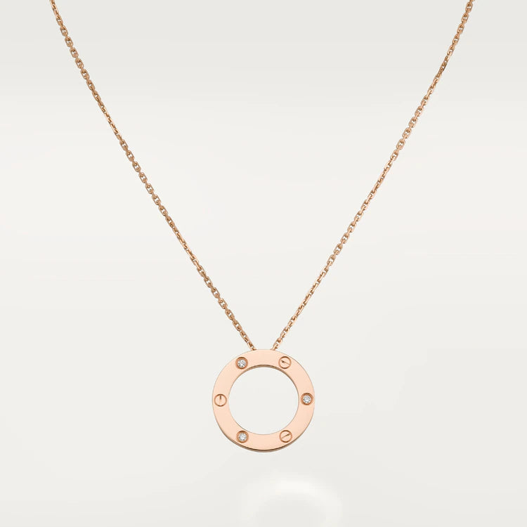 [Love's Uplift]LOVE NECKLACE 16MM 3 DIAMONDS