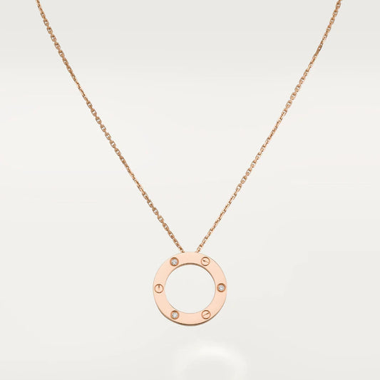 [Love's Uplift]LOVE NECKLACE 16MM 3 DIAMONDS