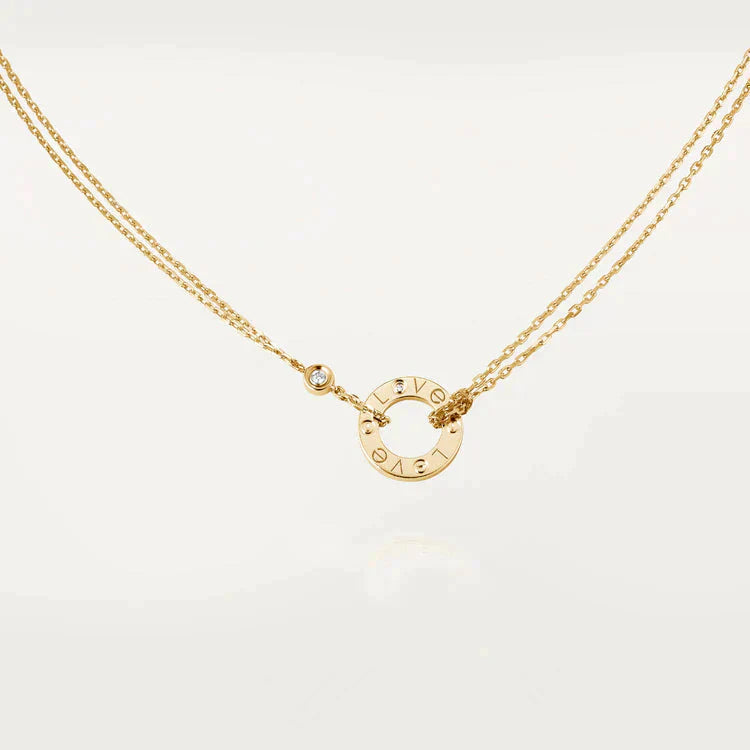 [Love's Uplift]LOVE NECKLACE 16MM 2 DIAMONDS