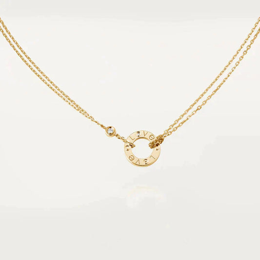 [Love's Uplift]LOVE NECKLACE 16MM 2 DIAMONDS