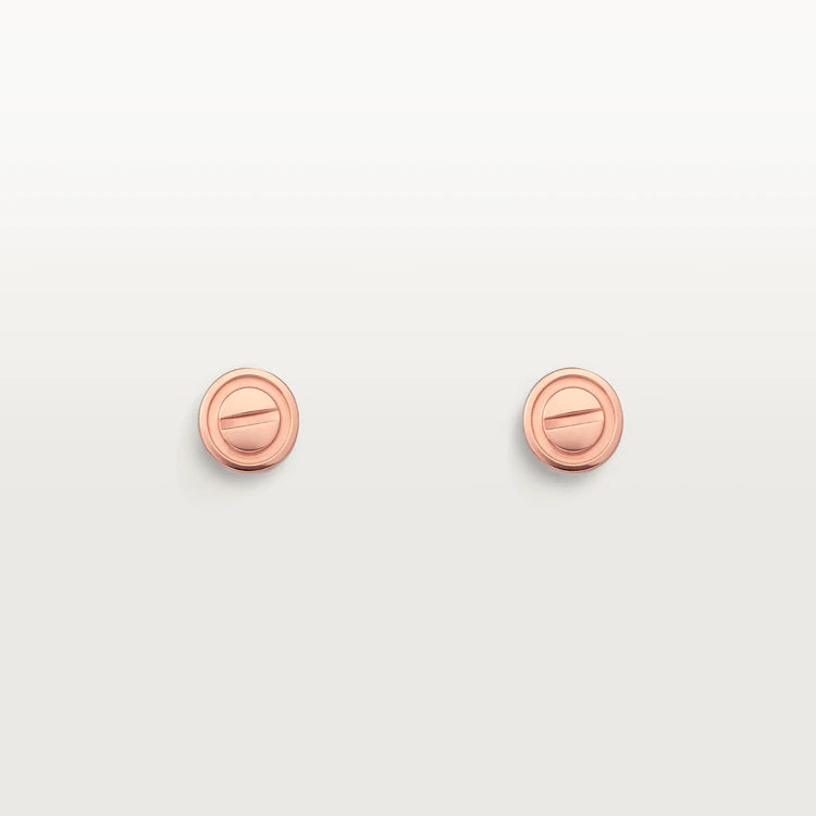 [Love's Uplift]LOVE EARRINGS PINK GOLD 10MM