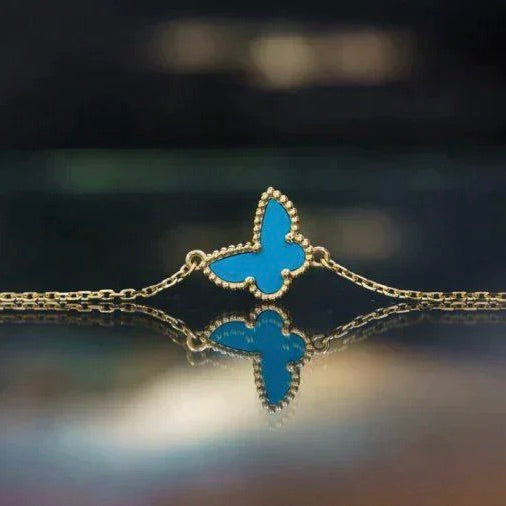 [Love's Uplift]BUTTERFLY TURQUOISE BUTTERFLY BRACELET