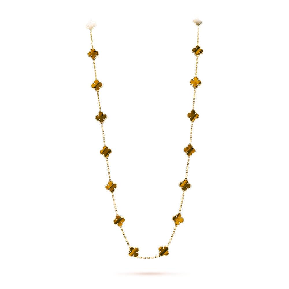 [Love's Uplift]CLOVER 20 MOTIFS TIGER EYE ROSE GOLD